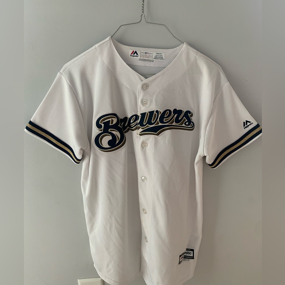 Christian Yelich Jersey (Milwaukee Brewers) youth large 14/16